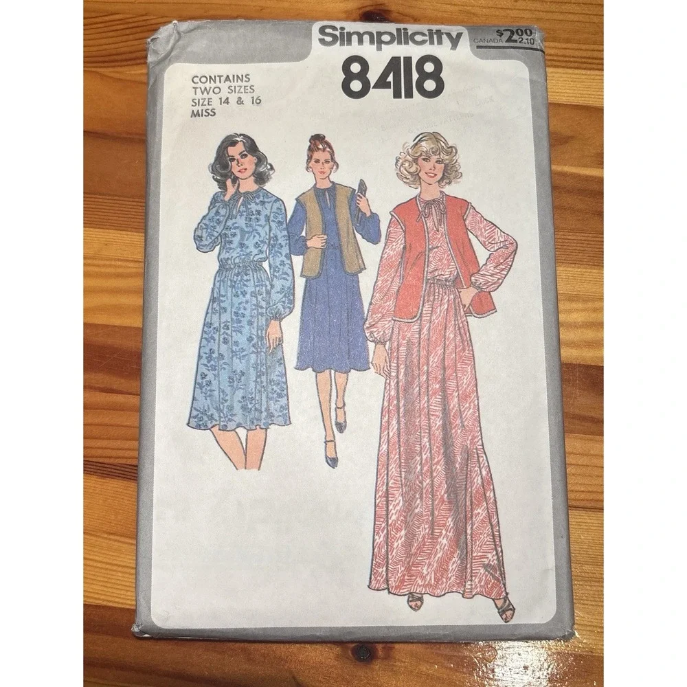 Lot of 7 Vintage 1970s Sewing Patterns Simplicity McCalls Butterick Boho Retro